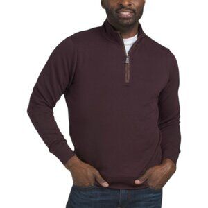 TAILORBYRD Ottoman Knit Quarter Zip Top